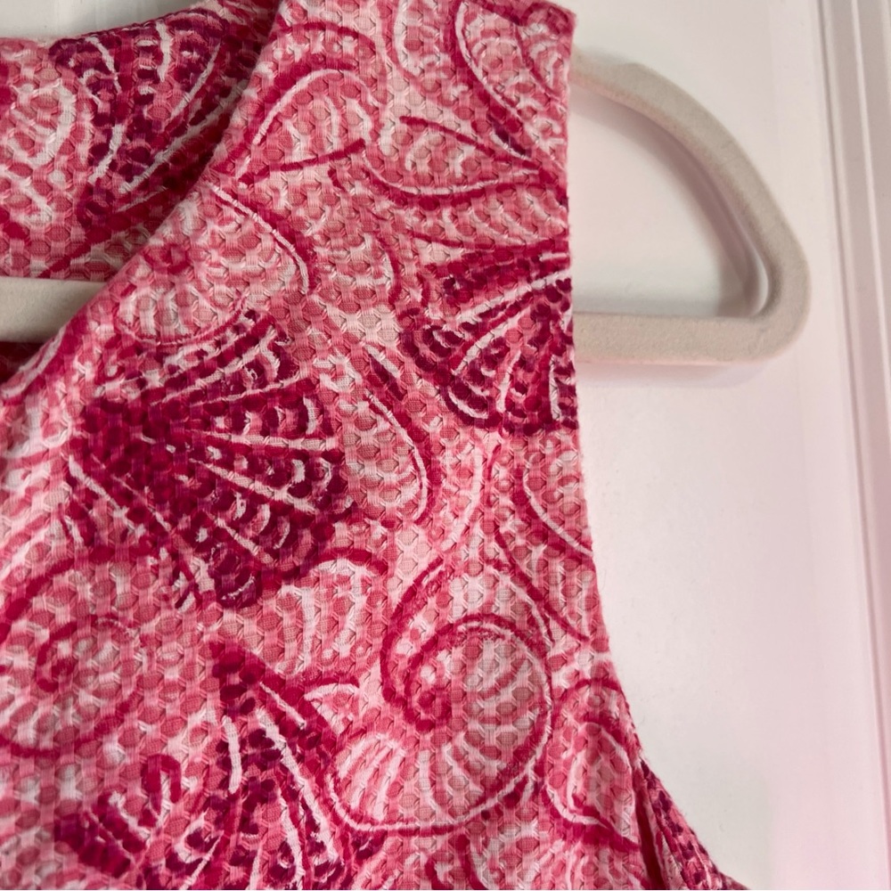 Talbots Pink and Cream Textured Dress - Shell Pattern - Picture 5 of 6